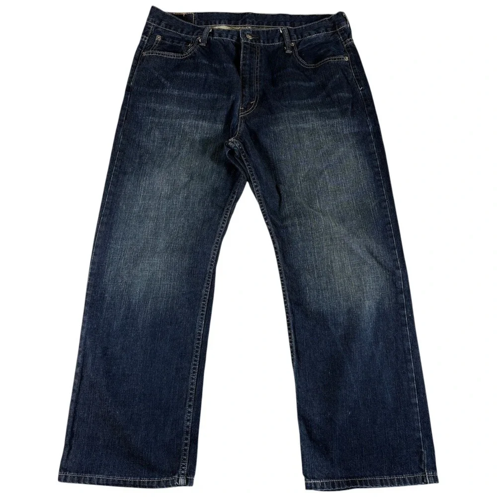 Levi's 559 Relaxed Straight Jeans Mens 36x30 Dark Washed Western Workwear Grunge